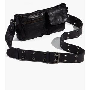 Free People Wade Sling Leather Shoulder Bag